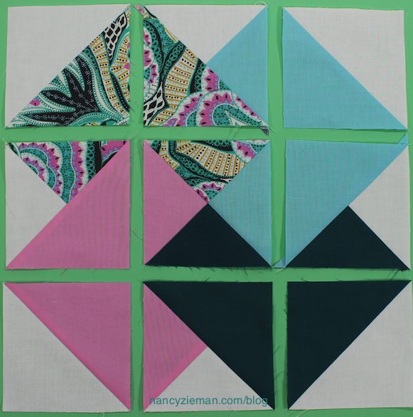 how to sew 1/4-square triangles by Nancy Zieman