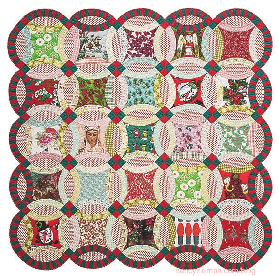 Double wedding Ring Quilts by Victoria Findlay Wolfe as seen on Sewing With Nancy