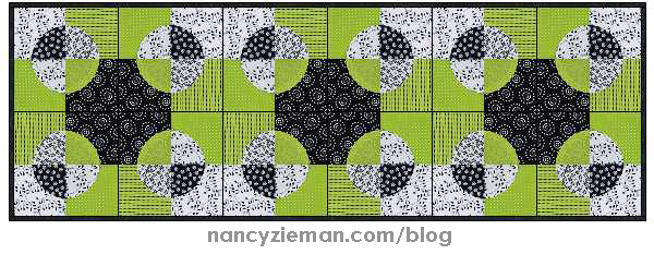 Nancy Zieman | March 2015 Block of the Month | Scrappy Quarter Circle