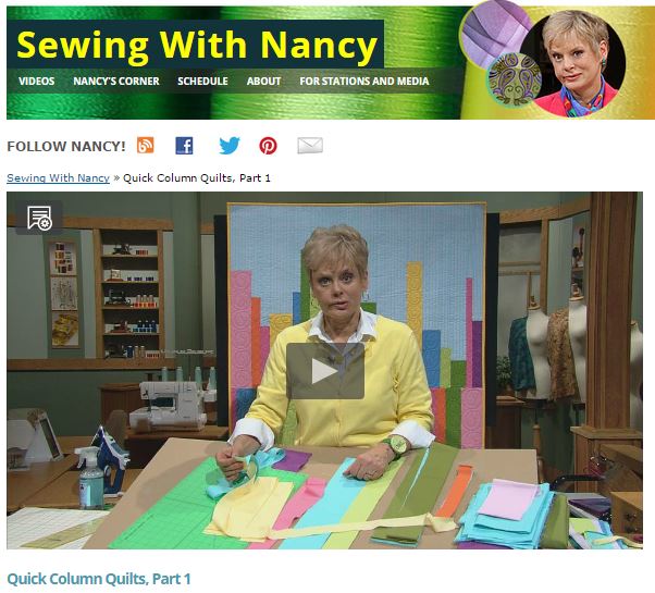 QuickColumnQuilts SewingWithNancy