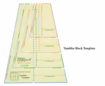 Grandmother's One Patch Template: Tumbler Block by Nancy Zieman