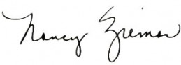 Nancy Zieman signature