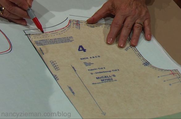Nancy Zieman shows how to fit a sewing pattern in Solving the Pattern Fitting Puzzle, as seen on the Sewing With Nancy TV Show on PBS.