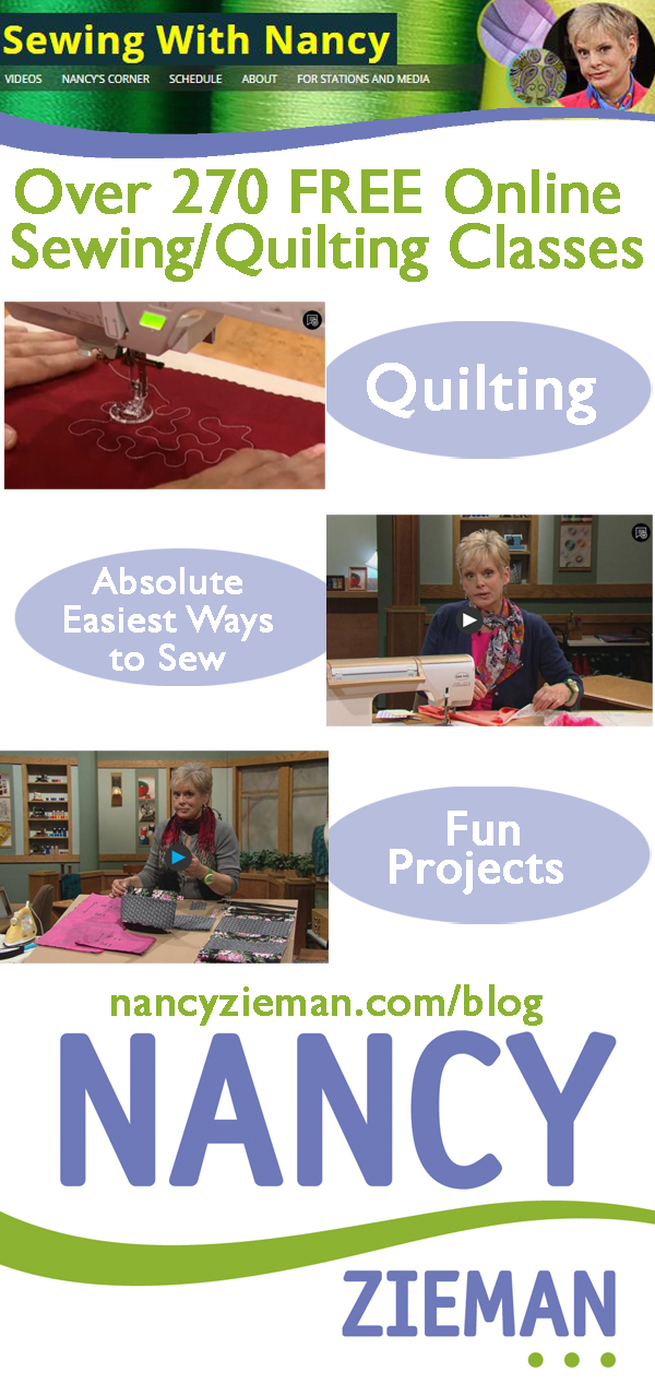 Watch over 270 Sewing, Quilting and Embroidery Videos with Nancy Zieman