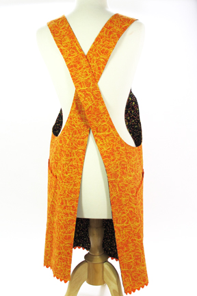 Criss Cross Apron Mary Mulari Orange 2