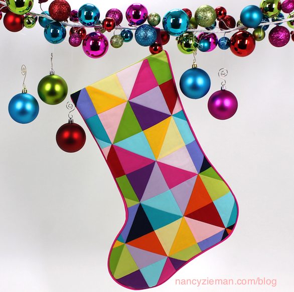 Patchwork Christmas Stocking by Nancy Zieman