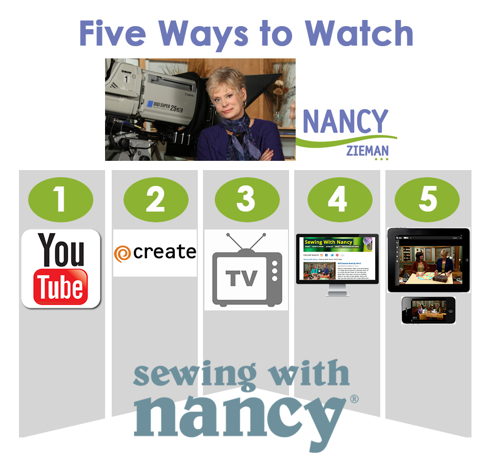 Five Ways to Watch Sewing With Nancy | Nancy Zieman