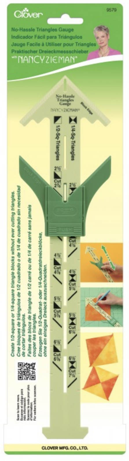 Clover's No-Hassle Triangle Gauge available at Nancy Zieman Productions at ShopNZP.com