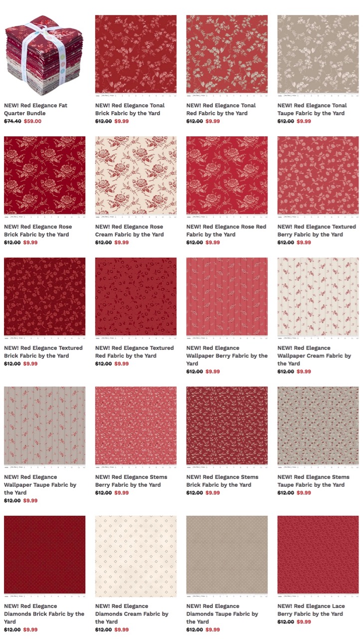 Shop Red Elegance Fabrics by Nancy Zieman Productions available at ShopNZP.com