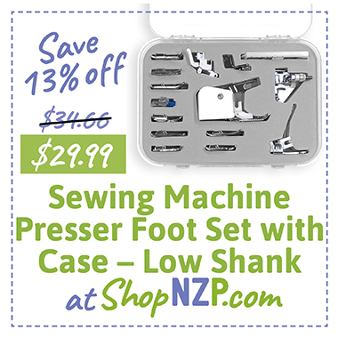 Sewing Machine Presser Foot Set with Case – Low Shank on sale at ShopNZP.com, Save 13 Percent Off 