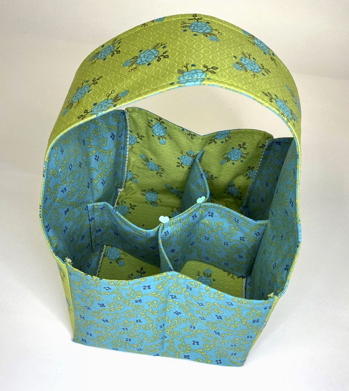 Fun Fabric Caddy Sewing Tutorial at the Nancy Zieman Productions Blog Featuring Wildflower Boutique Fabrics by Riley Blake Designs