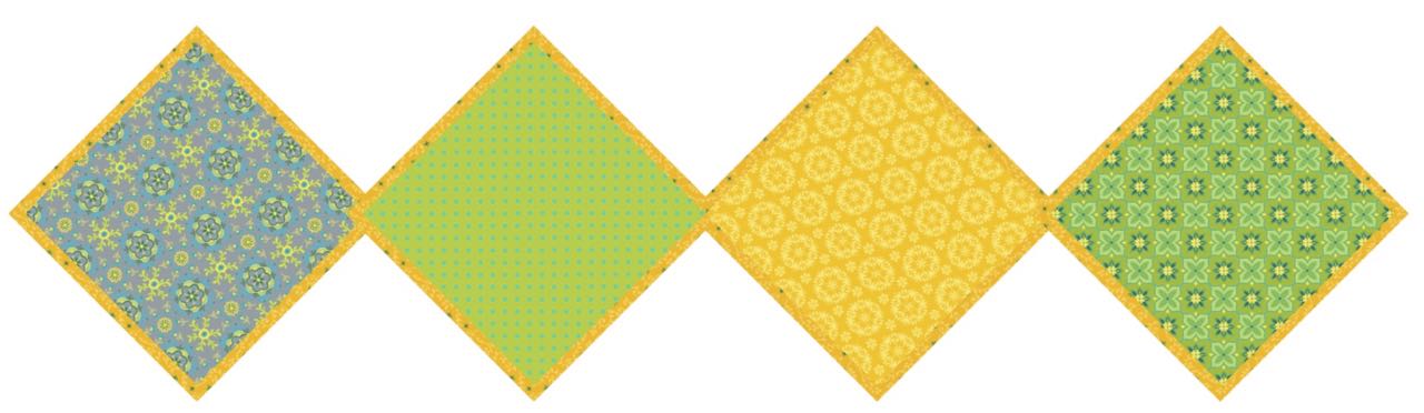 Exclusive Green & Yellow Wildflower Boutique No-Hassle Napkin and Table Topper Sewing Project Bundle Box available at Nancy Zieman Productions at ShopNZP.com