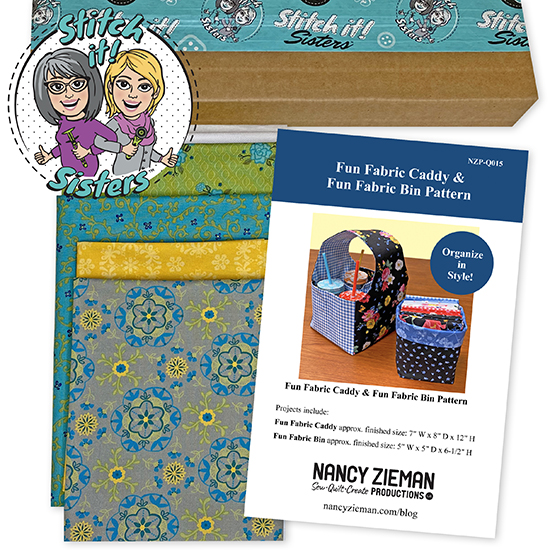 Yellow Wildflower Boutique Fun Fabric Caddy & Fun Fabric Bin Bundle Box available at ShopNZP.com