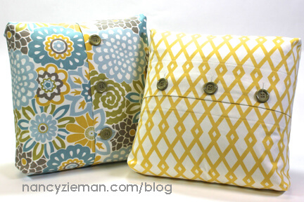 Boxed-Corner Buttonhole Pillow Tutorial/How-To by Nancy Zieman
