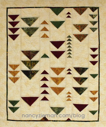 Folded Flying Geese from Quick Column Quilts by Nancy Zieman/Sewing With Nancy