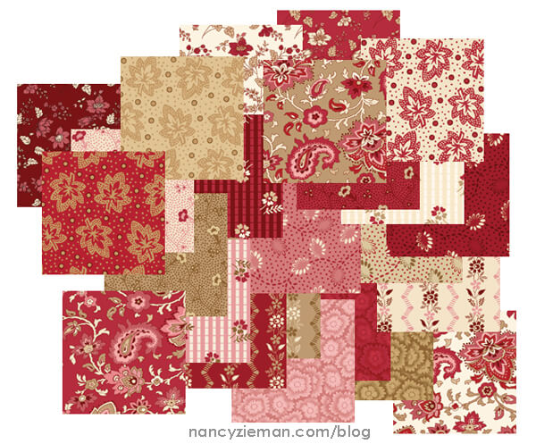 Garnet fabric collection by Nancy Zieman for Penny Rose