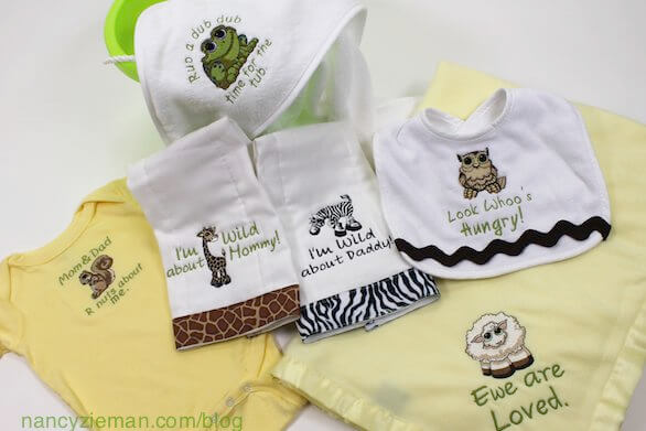 Embroidered store baby gifts