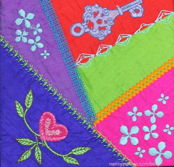 Today's Crazy Quilting with your Embroidery Machine as seen on Sewing With Nancy Zieman