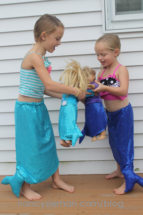 DIY Mermaid Costume - learn how to add a mermaid fin tail to