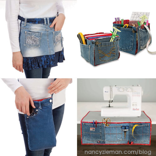 Easy Sew Denim Pen Organizer – Beginner Sewing Projects