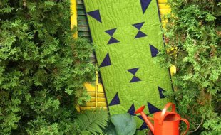No-Hassle Triangles Summer Table Runner Sewing Tutorial at the Nancy Zieman Productions Blog