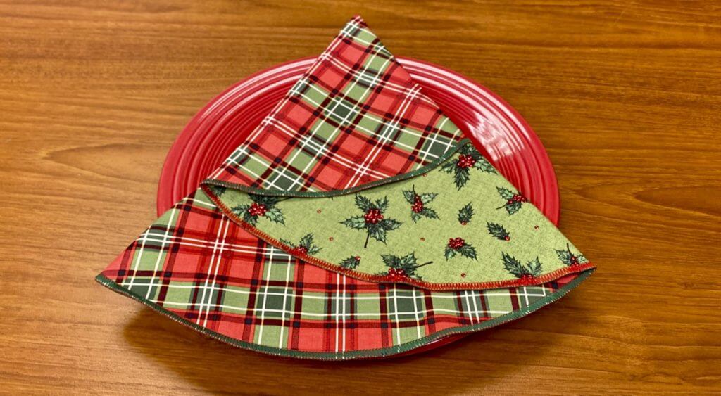 Twelve Days of Christmas Cloth Napkins - Set of 12 napkins