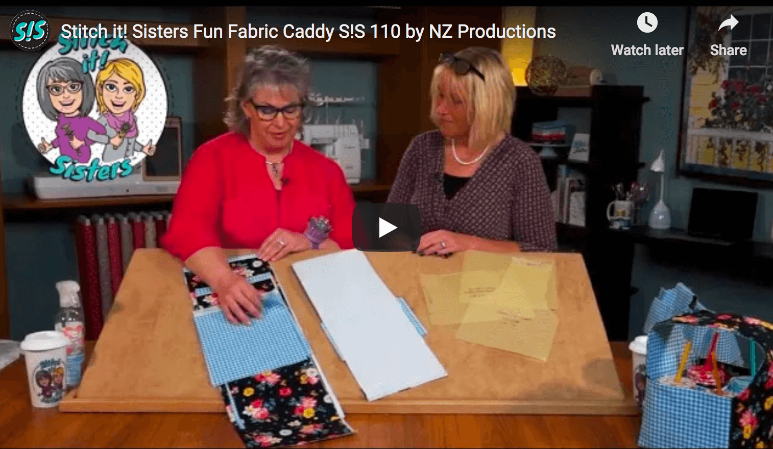 Fun Fabric Caddy Sewing Tutorial by the Stitch it Sisters at The Nancy Zieman Productions Blog