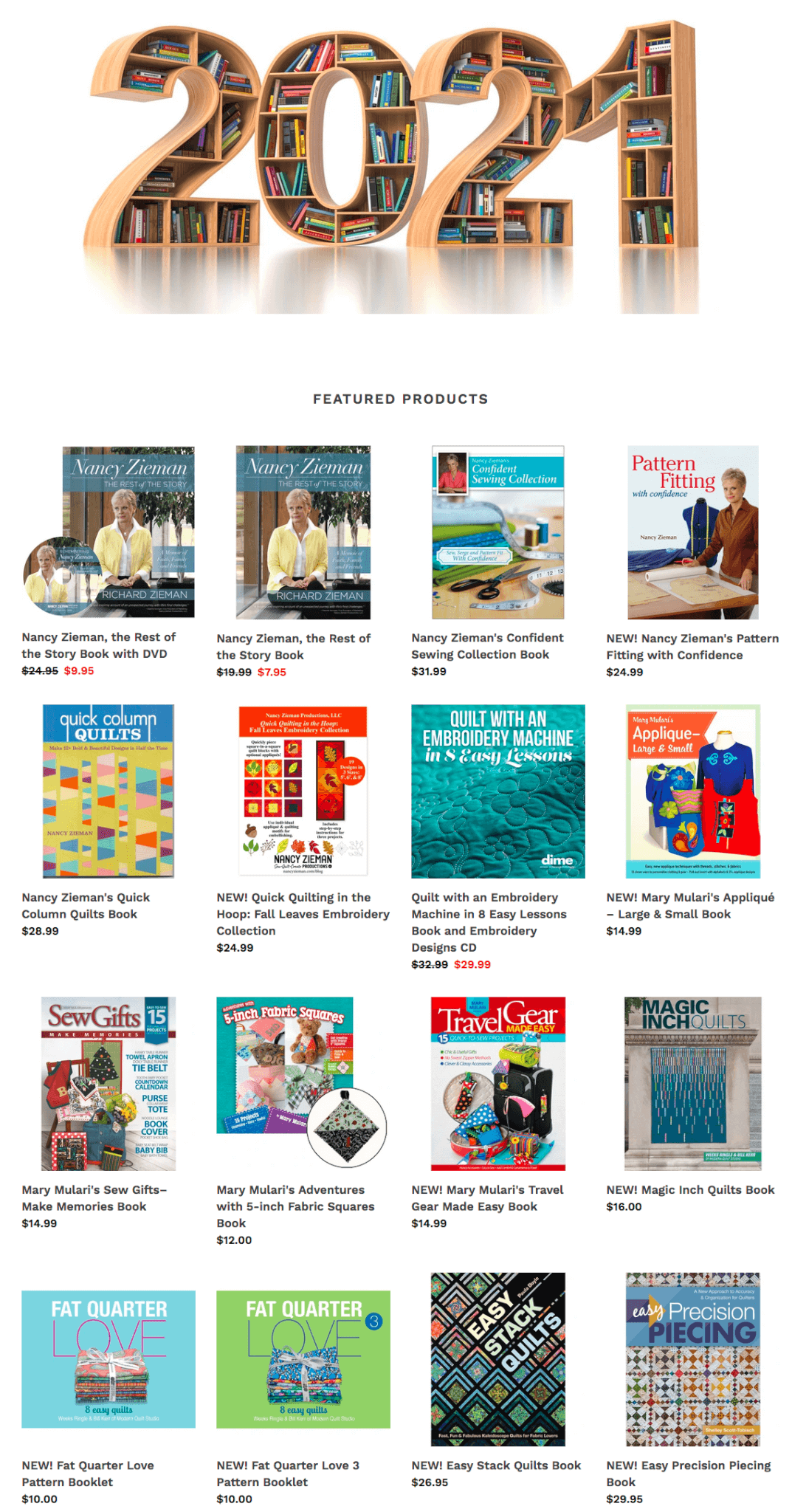 Visit ShopNZP.com to Purchase Nancy Zieman's Sewing Books