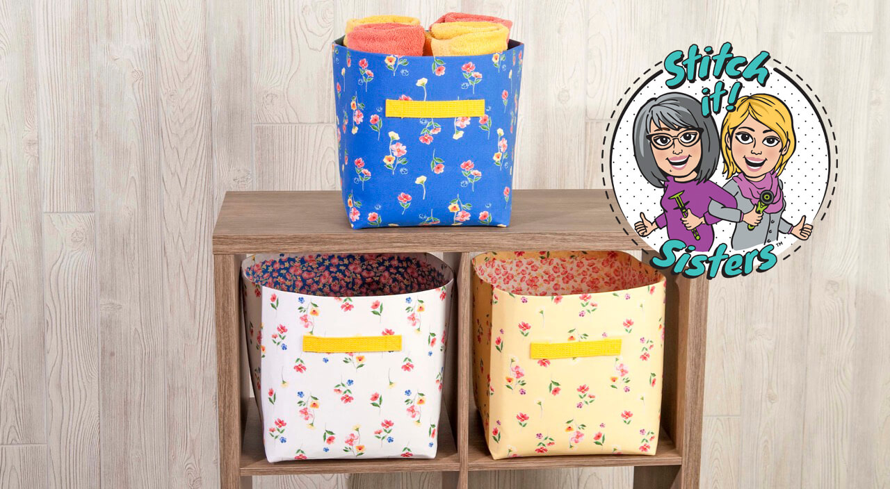 NZP Q020 Sew Organized Fabric Bin Sewing Pattern available at Nancy Zieman Productions at ShopNZP