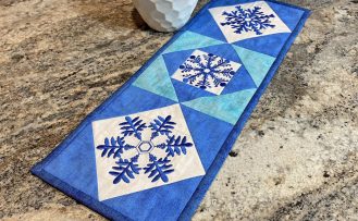 Quick Quilting in the Hoop Winter Snowflakes Embroidery Collection Mini Wall Quilt scaled