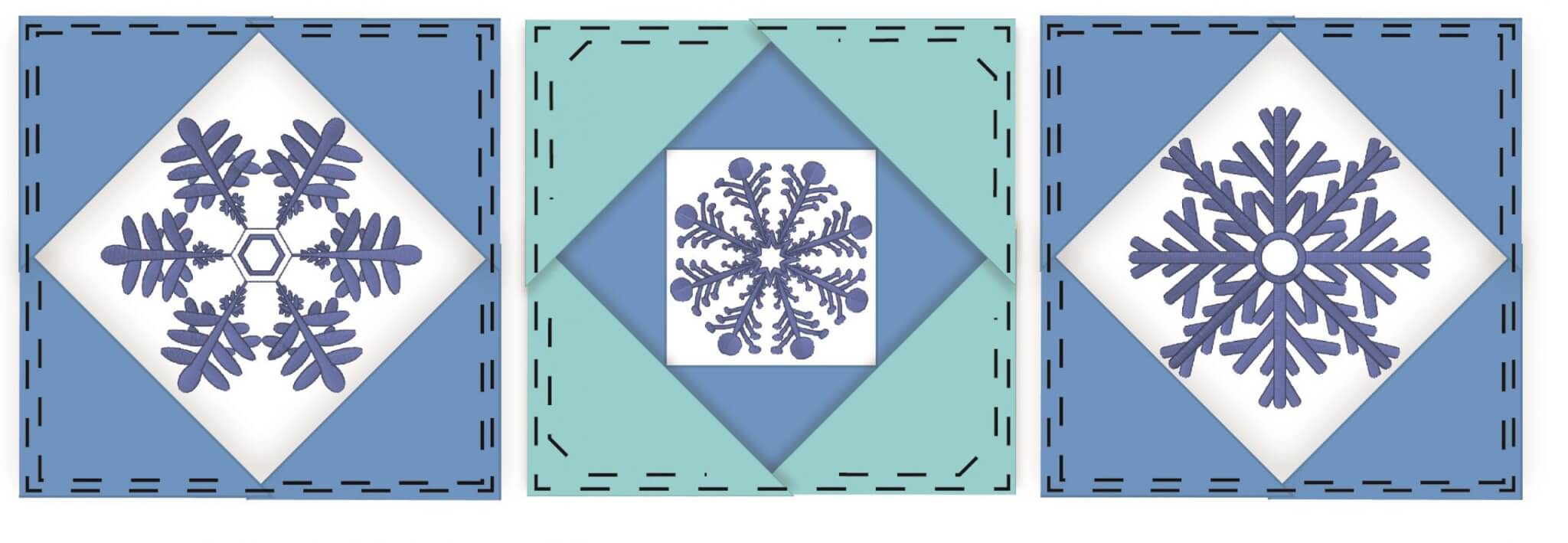 NEW! Exclusive Quick Quilting in the Hoop: Winter Snowflakes Embroidery Collection and Book available at ShopNZP.com