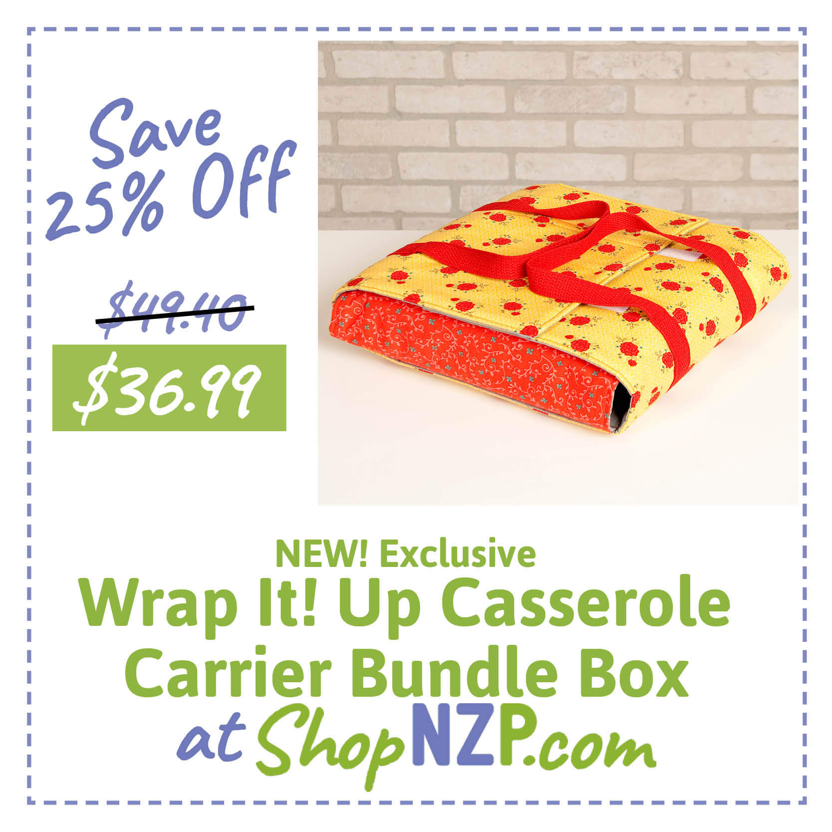 Wrap It Up! Casserole Carrier Sewing Project Bundle Box Kits available at Nancy Zieman Productions at ShopNZP.com