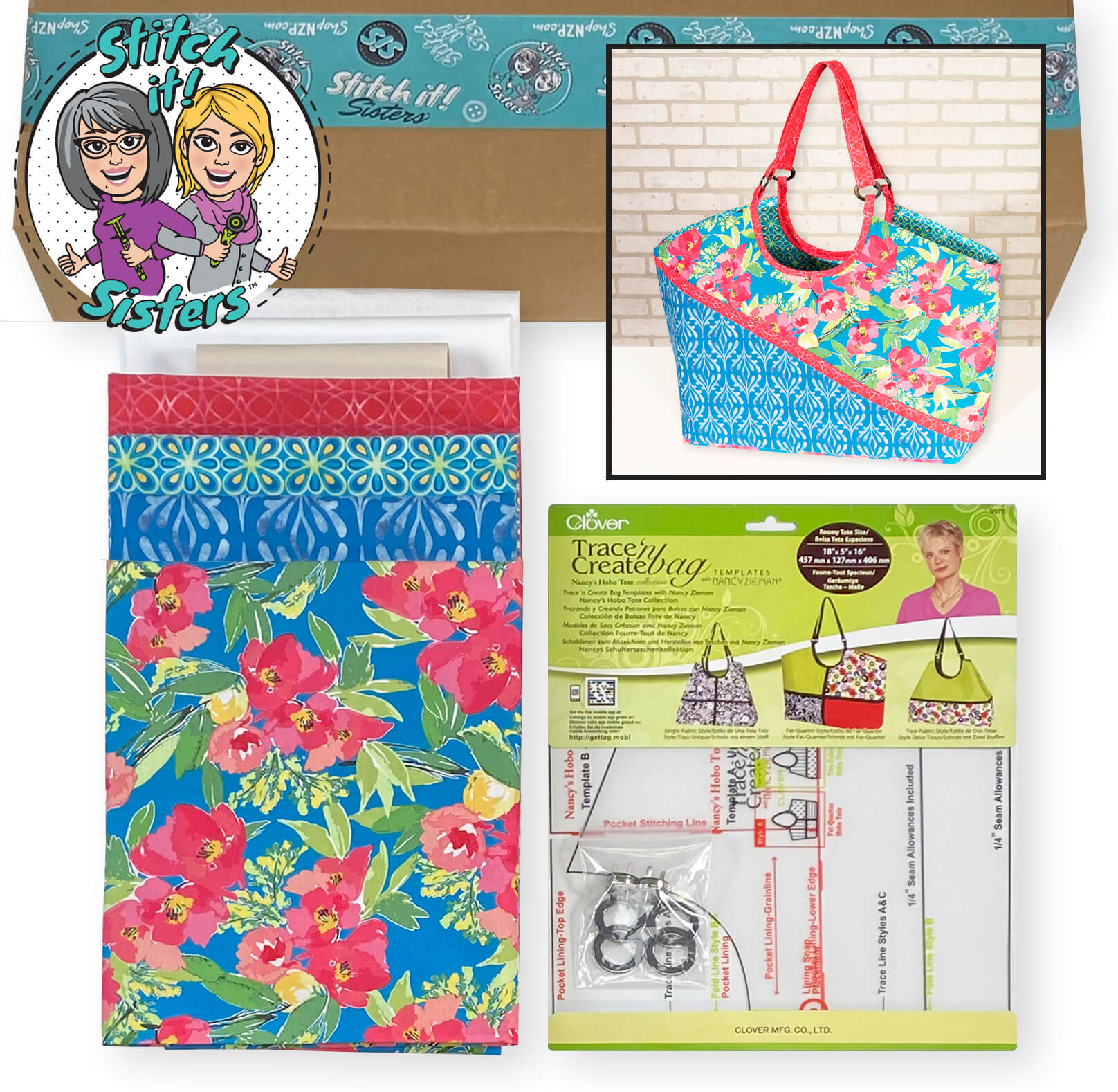 NEW! Exclusive Colorblocked Shoulder Bag Bundle Box available at Nancy Zieman Productions at ShopNZP.com