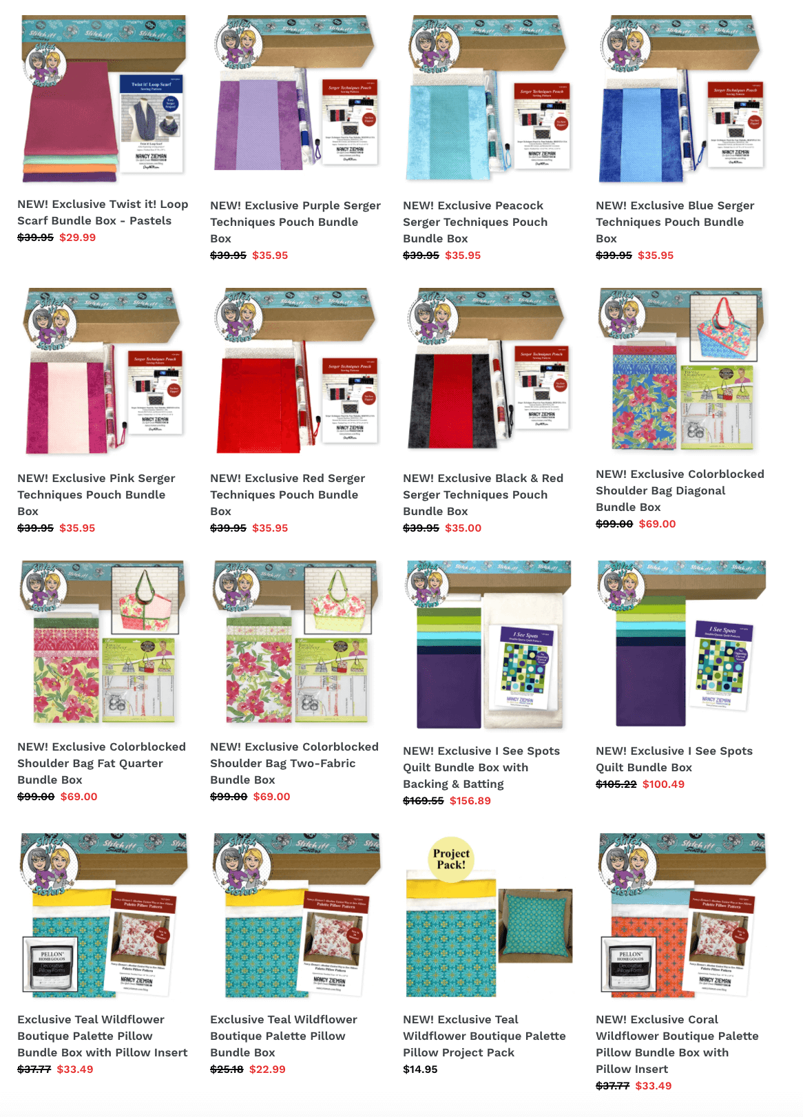 New Sewing Kit Project Bundle Boxes available at Nancy Zieman Productions at ShopNZP.com