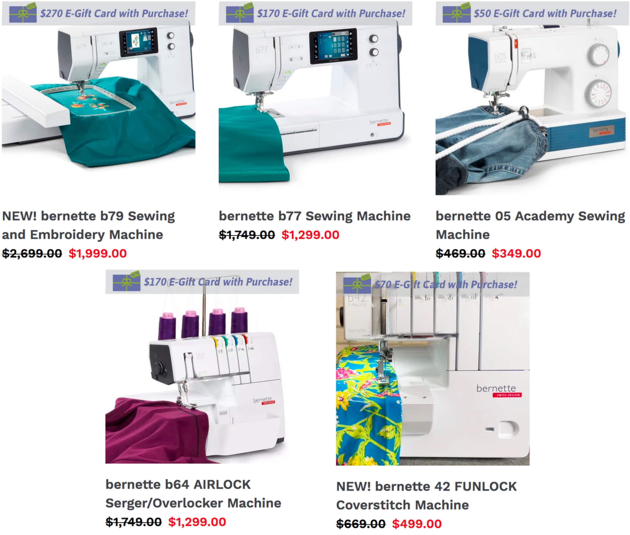 NEW! bernette Sewing Machines and Sergers Available at Nancy Zieman Productions at ShopNZP.com