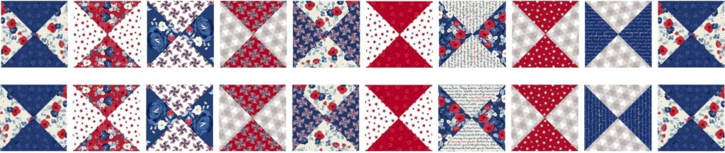NEW! Stitch it! Sisters Patriotic Quarter-Square Triangles Table Runner available at Nancy Zieman Productions at ShopNZP.com
