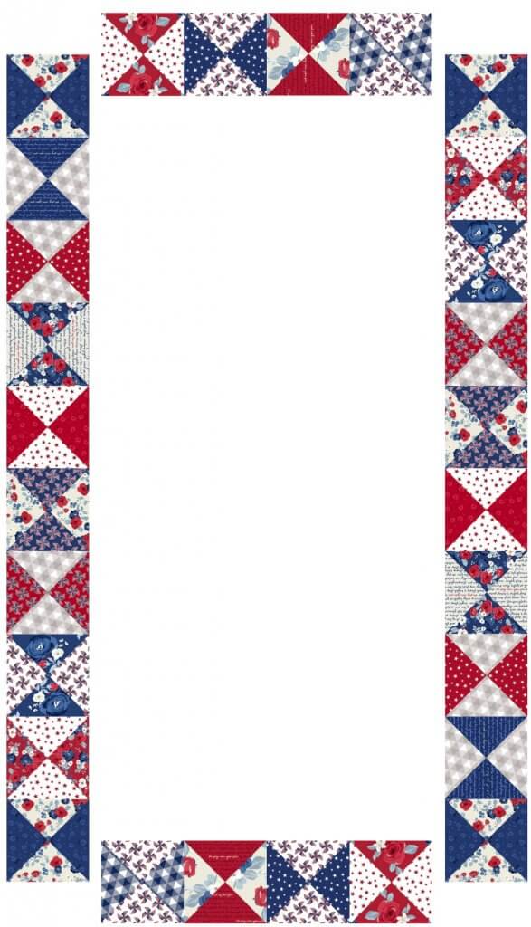 NEW! Stitch it! Sisters Patriotic Quarter-Square Triangles Table Runner available at Nancy Zieman Productions at ShopNZP.com