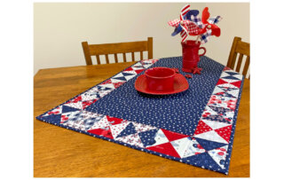 NEW! Stitch it! Sisters Patriotic Quarter-Square Triangles Table Runner Program 213