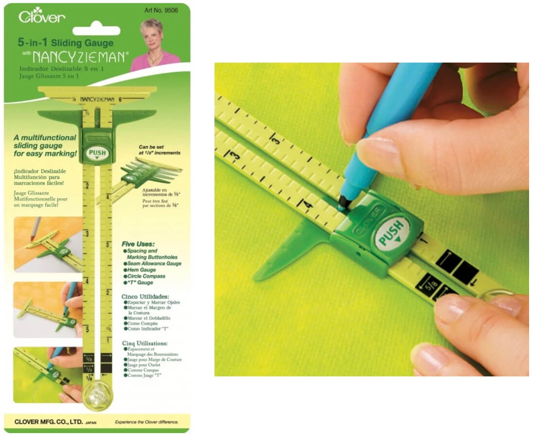 Clover's 5-in-1 Sliding Gauge Available at Nancy Zieman Productions at ShopNZP.com