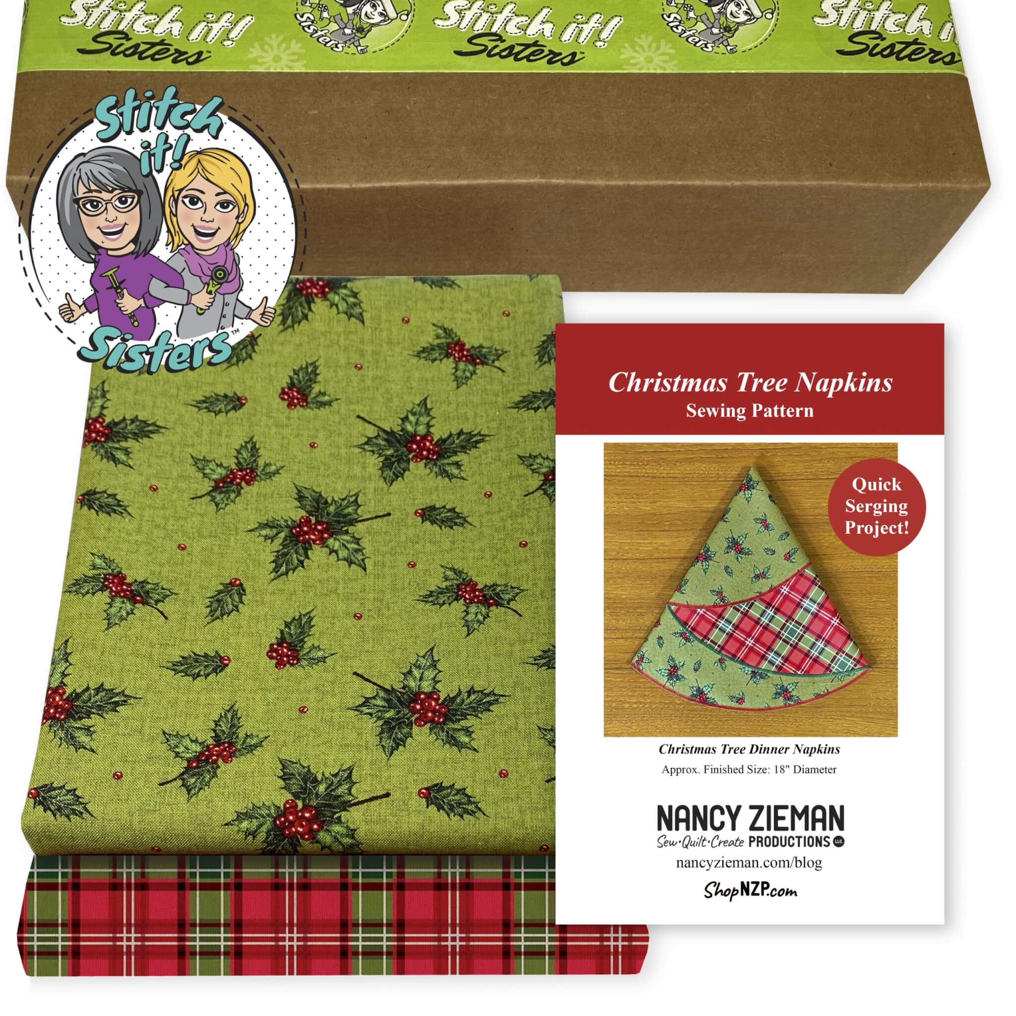 Christmas Tree Napkins Bundle Box Available at ShopNZP.com at Nancy Zieman Productions