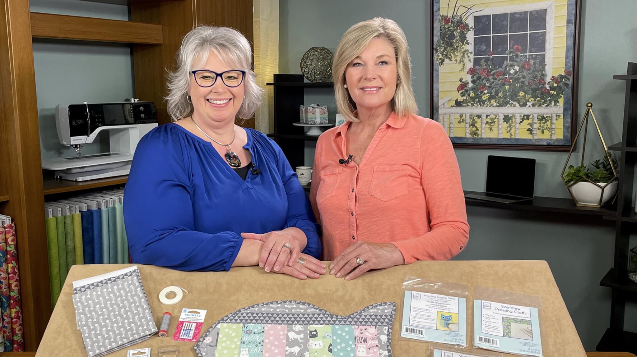 Stitch it! Sisters NEW Quilt As You Go Pet Placemats Tutorial by the Stitch it! Sisters with guest Jill Repp from June Tailor at Nancy Zieman Productions