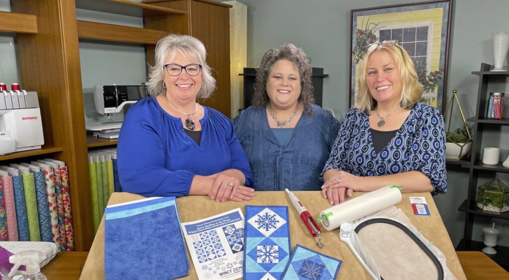 Stitch it! Sisters Season Two with hosts Deanna Springer, Denise Abel, and Dana Casey at Nancy Zieman Productions