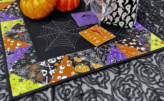NEW! Sew A Celebration Halloween Half-Square Triangles Table Runner Sewing Tutorial
