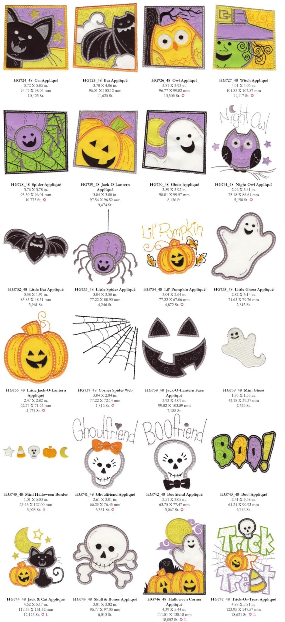 Halloween Treats Embroidery Design Collection OESD #12357 available at Nancy Zieman Productions at ShopNZP.com