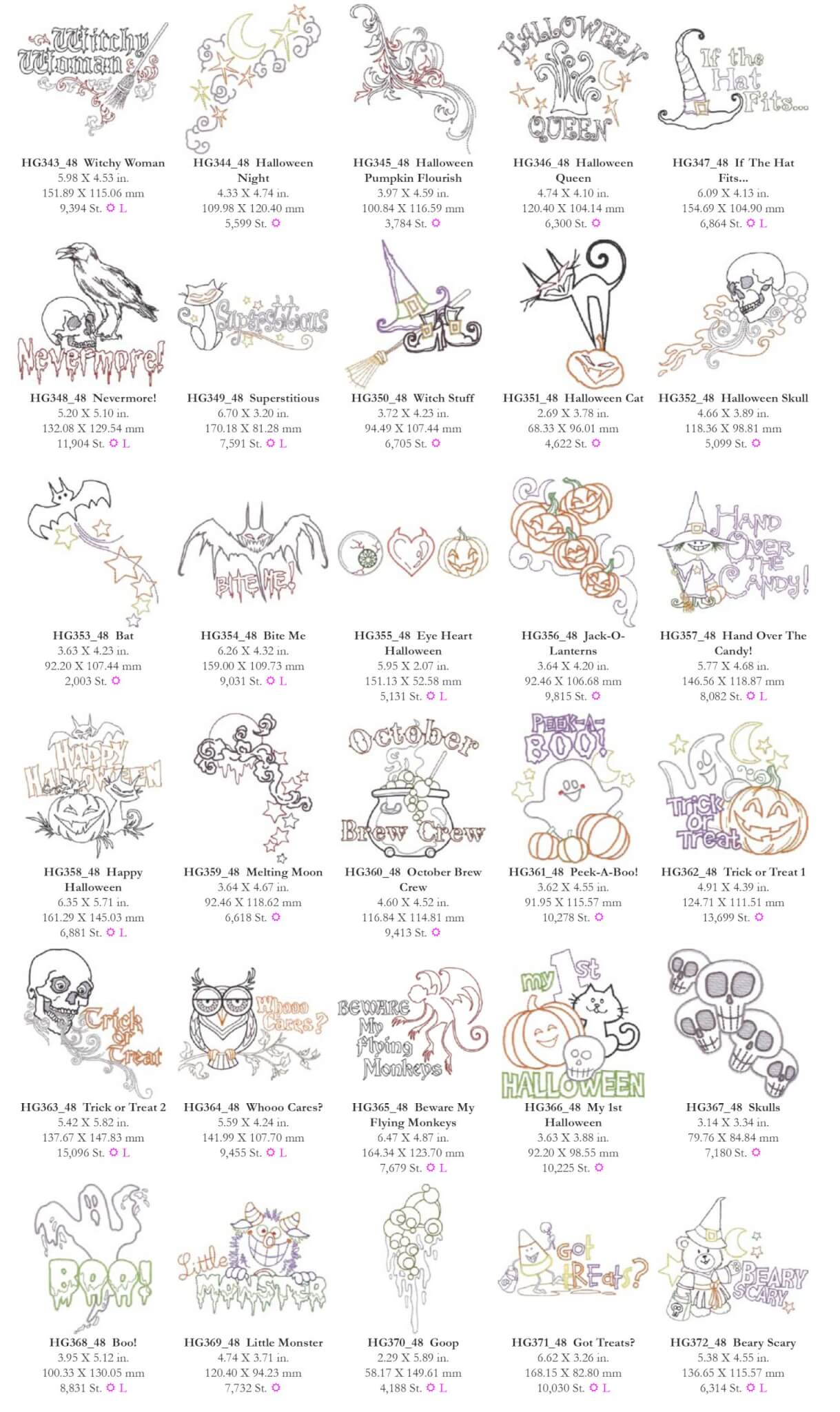 OESD #12267 Halloween Sayings Embroidery Designs Collection available at Nancy Zieman Productions at ShopNZP.com