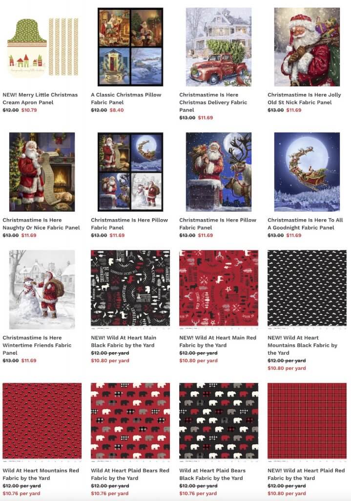 Buy Christmas Fabrics and Panels at Nancy Zieman Productions at ShopNZP.com