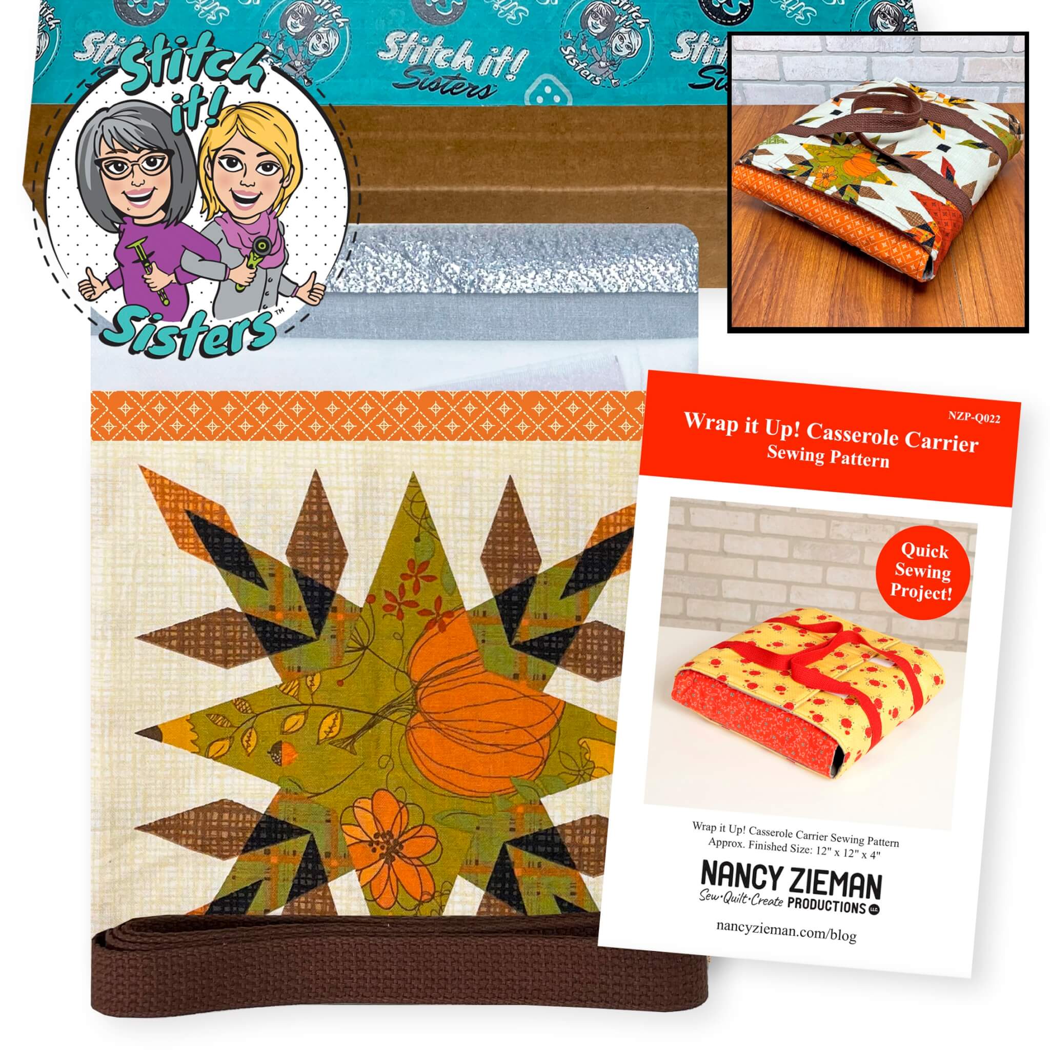 Wrap it! Up Casserole Carrier - Give Thanks Available at Nancy Zieman Productions at ShopNZP.com