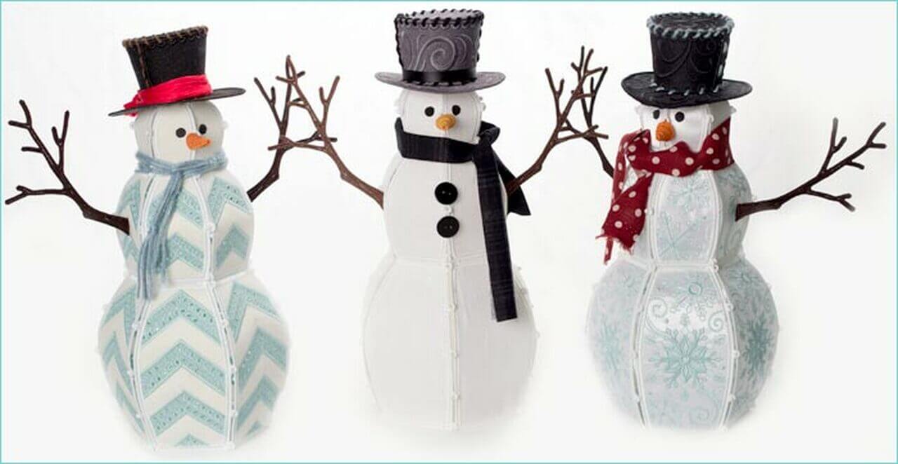 OESD's #12599 Freestanding Snowmen Embroidery Design Collection available at Nancy Zieman Productions at ShopNZP.com