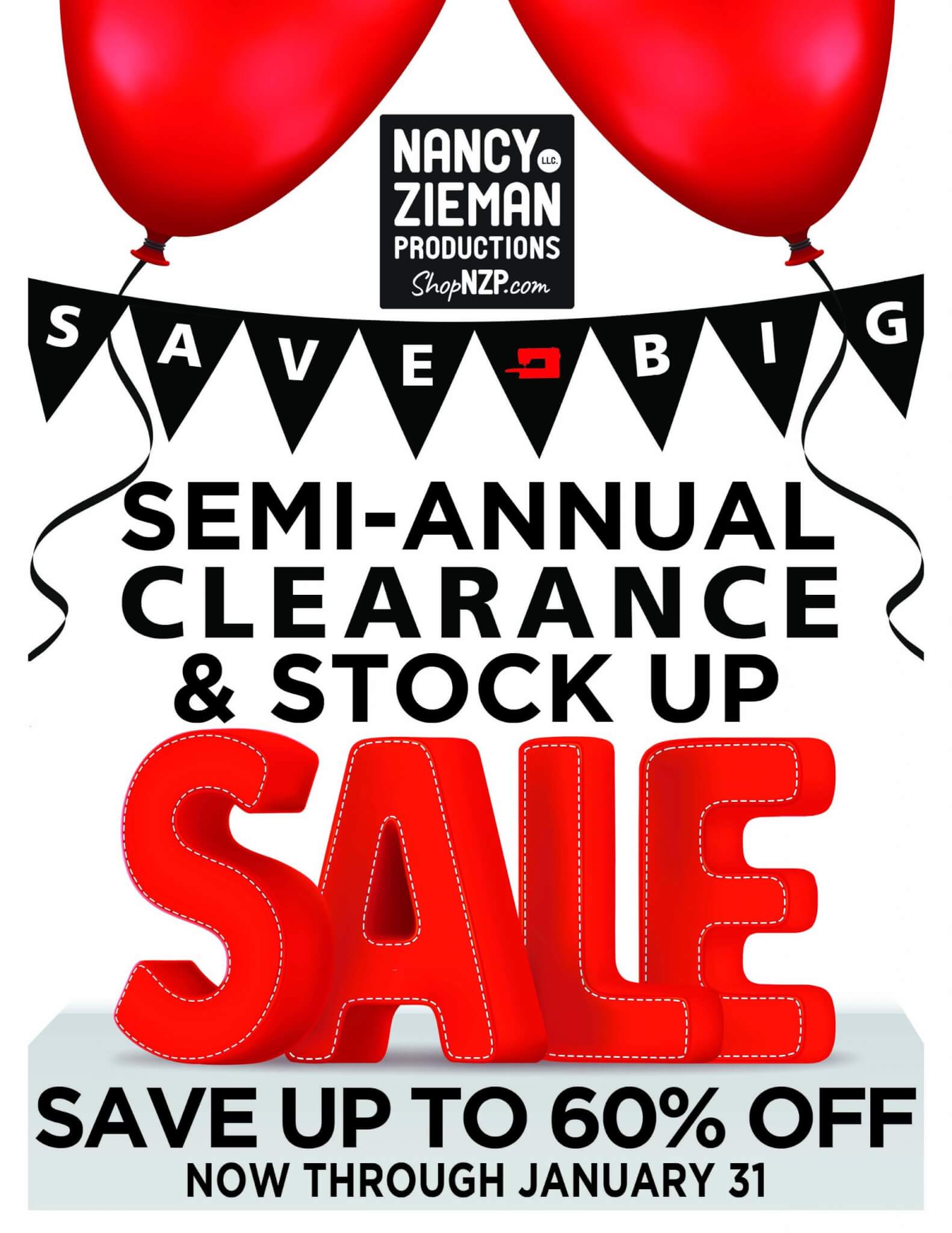 Semi-Annual Clearance & Stock Up Sale at Nancy Zieman Productions at ShopNZP.com