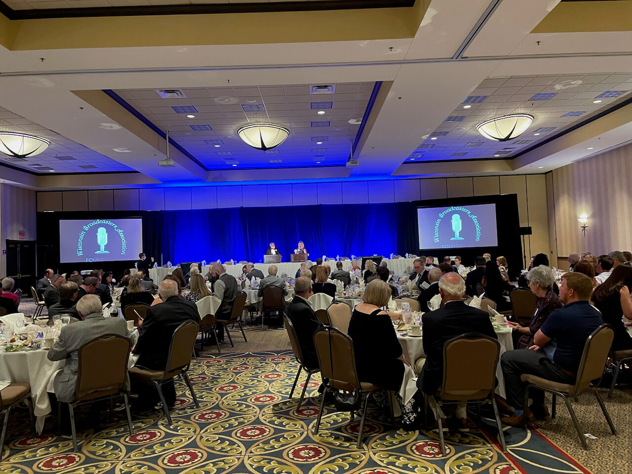 The Wisconsin Broadcasters Hall of Fame Banquet honoring Nancy Zieman in August 2021